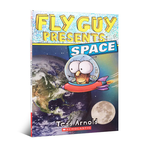 送音频英文原版书Fly Guy Presents: Space 平装 学乐分级小读本2级苍蝇小子:太空 儿童英语启蒙读物 6-12岁学生课外阅读读物 科普