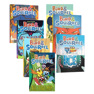 【西文优选】英文原版3册全彩漫画 Bird and Squirrel on the Run 小鸟与松鼠 儿童启蒙卡通趣味幽默漫画书 睡前英语读物 桥梁书