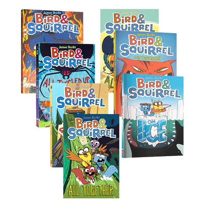 【西文优选】英文原版3册全彩漫画 Bird and Squirrel on the Run 小鸟与松鼠 儿童启蒙卡通趣味幽默漫画书 睡前英语读物 桥梁书