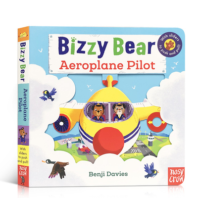 英文原版 Aeroplane Pilot 小熊很忙 纸板操作拉拉书 Bizzy Bear系列 边玩边学 幼儿启蒙读物 可搭sing along busy book
