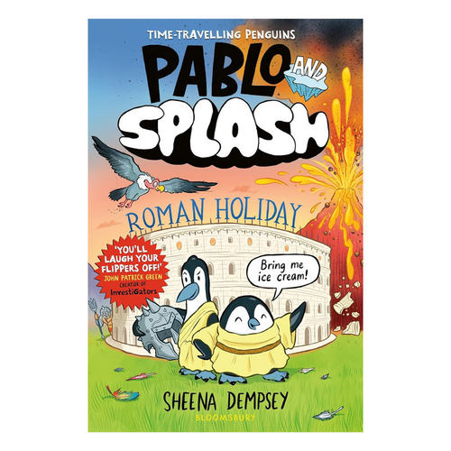 预售英文原版Pablo and Splash #3: Roman Holiday肥瘦二人组3 穿越罗马假期穿越时空的企鹅全彩漫画搞笑冒险时间旅行平装8-12岁