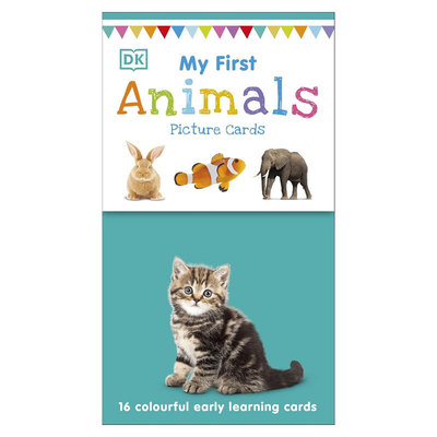 英文原版My First Animals Picture CardsDK单词启蒙认读卡动物让学习动物变得有趣双面全彩 语言培养 亲子互动平装闪卡