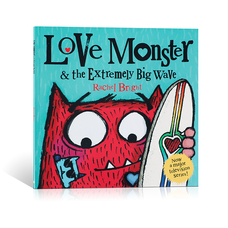 英文原版进口LOVE MONSTER AND THE EXTREMELY BIG WAVE爱的怪物和极大的浪花HarperCollins出版低幼儿童英语启蒙绘本平装正版