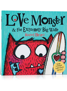 英文原版进口LOVE MONSTER AND THE EXTREMELY BIG WAVE爱的怪物和极大的浪花HarperCollins出版低幼儿童英语启蒙绘本平装正版