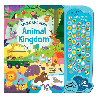 预售英文原版Animal Kingdom: 50 Button Sound Book动物王国发声书搜索发现50种声音启蒙认知 动物声音纸板发声书4-8岁