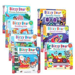 katz Bear忙碌 新版 6岁低幼儿童英语启蒙玩具书可搭karen Bizzy 送音频 Busy系列 小熊很忙绘本全套7册纸板机关操作书英文原版