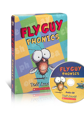 【送音频】英文原版 学乐Scholastic自然拼读：Fly Guy Phonics Boxed Set (With Cd) 苍蝇小子系列12本附CD盒装 儿童英语学习绘本