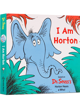 英文原版I Am Horton我是霍顿低幼儿童英语启蒙认知图画书绘本撕不烂纸板书Random House Books正版进口读物童书Cynthia Schumerth