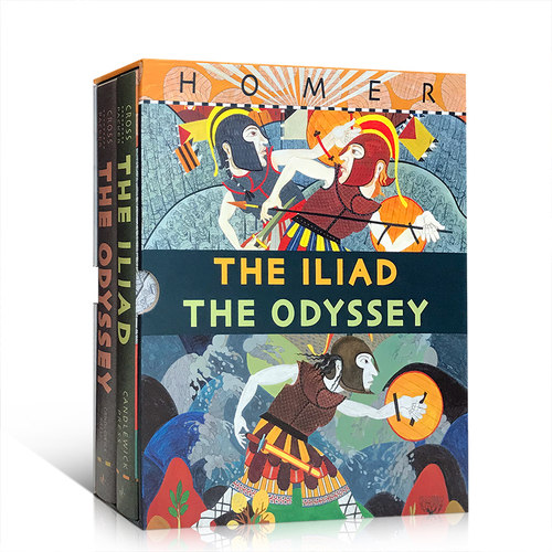 英文原版绘本儿童读物2册ILIAD/THE ODYSSEY BX SET荷马史诗伊利亚特+奥德赛 套装精装插图版礼盒收藏版课外阅读英语趣味小说