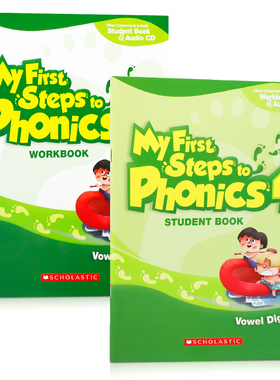 扫码听音频My First Steps to Phonics Student Book 4 迈向拼读第一步 4-8岁儿童宝宝自然拼读语感培养英文学习教辅平装