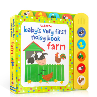 英文原版 Baby 绘本 First Noisy Very Farm宝宝 农场纸板有声书幼儿启蒙英语认知读物 第一本发声书 Book