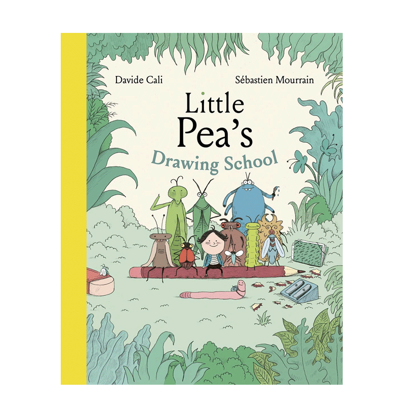 英文原版 小豌豆的画画学校 Little Pea's Drawing School 小豌豆的画画学校 4-8岁儿童宝宝启蒙益智情绪认知精装绘本