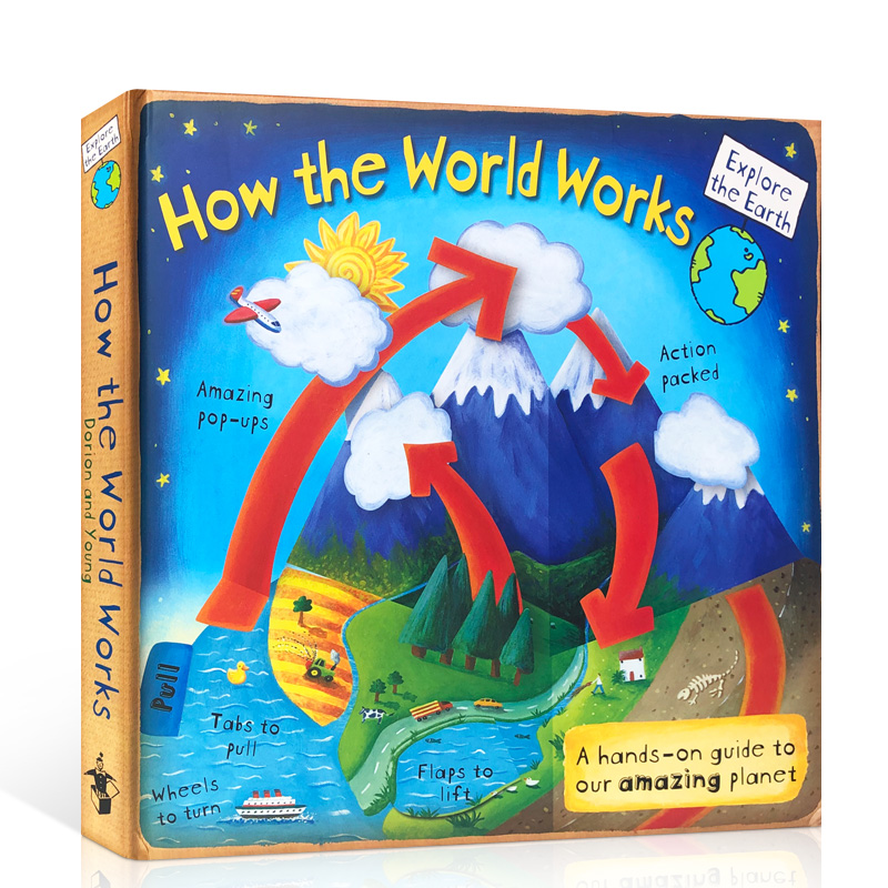 英文原版书绘本 How the World Works 世界是如何运转的 初中小学科普立体翻翻书 7-12岁启蒙入门英语学习玩具书
