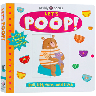 英文原版My Little World: Let's Poo我的小世界：让我们大便吧 儿童启蒙认知纸板书撕不烂 幼儿社交礼仪行为习惯养成翻翻书