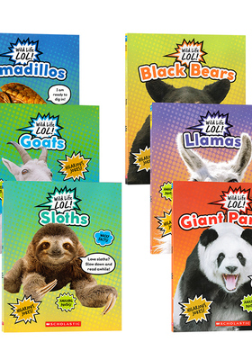 野生动物科普知识绘本 英文原版 Wild Life LOL: Armadillos/Goats/Sloths/Giant Pandas/Black Bears/Llamas 6册 儿童读物