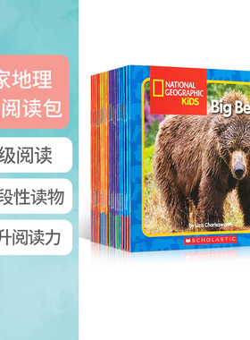 英文原版国家地理系列National Geographic Kids: Guided Reader Pack (A-D) 20books指导性阅读包儿童英语学习课外分级阅读