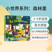 小小世界英文原版Little World: In the Forest森林里幼儿滑动推拉书科普Ladybird城市月球At The Airport机场On The Train火车