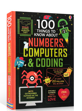 英文原版100 things to know about Numbers, Computers & Coding 编程的100件事Usborne关于数字计算机儿童科普启蒙 STEM图书