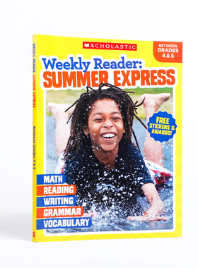 英文原版 Weekly Reader Summer Express 4-5小学高年级综合练习册Scholastic学乐 儿童小学生英语课外阅读练习辅导工具书正版进口