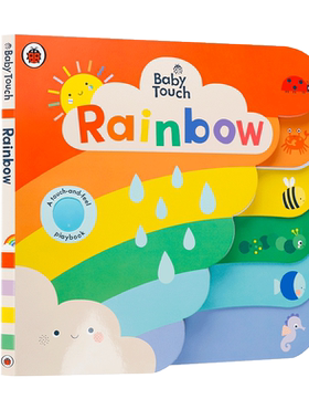 英文原版绘本Rainbow彩虹宝宝颜色动物认知触摸 Ladybird Baby Touch撕不烂Peekaboo躲猫猫Playbook触摸书婴儿早教babytouch