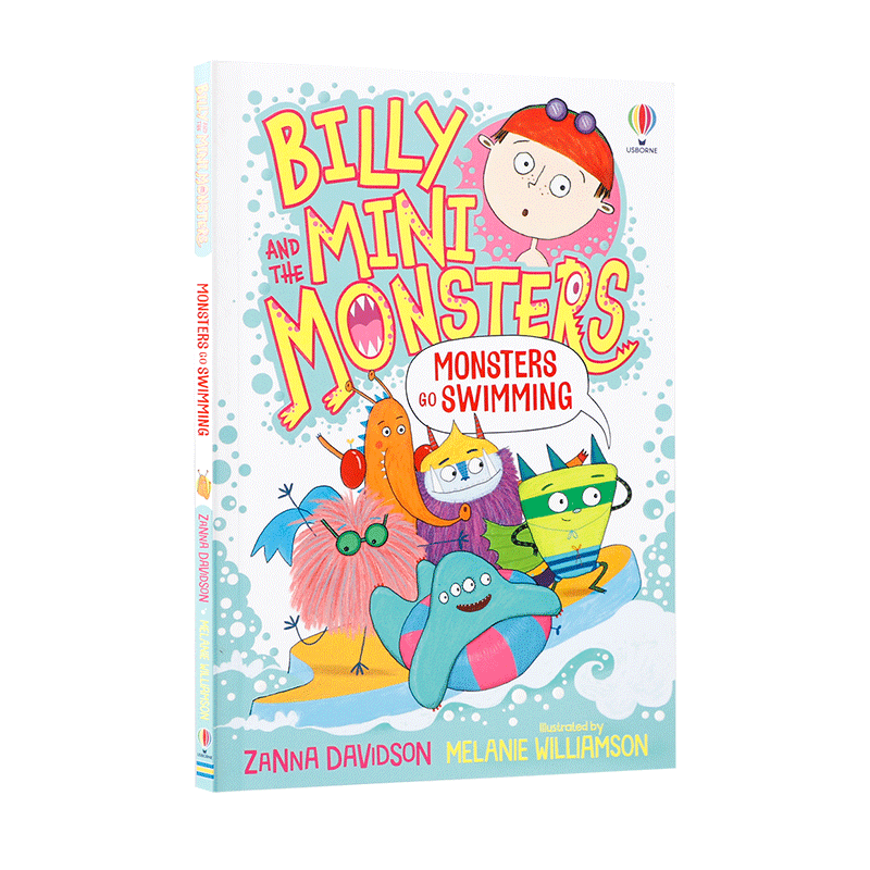 Usborne英文原版小说比利和迷你怪兽#3:怪兽去游泳Billy and the Mini Monsters: Monsters go Swimming儿童英语桥梁章节漫画