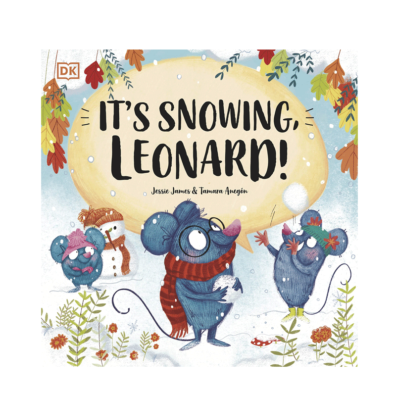 英文原版 It's Snowing, Leonard! (Look! It's Leonard!) 下雪了 DK出版季节认知 2-6岁宝宝儿童启蒙认知培养亲子共读绘本