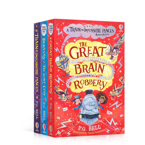 Usborne英文原版 Train to Impossible Places 系列3本前往不可能的地方的火车 尤斯伯恩少儿课外阅读章节小说奇幻故事平装书读物