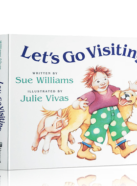 原版Let's Go Visiting我们去参观吧I went walking同作者 儿童看图识字认物启蒙纸板图画书阅读理解能力训练亲子阅读绘本故事