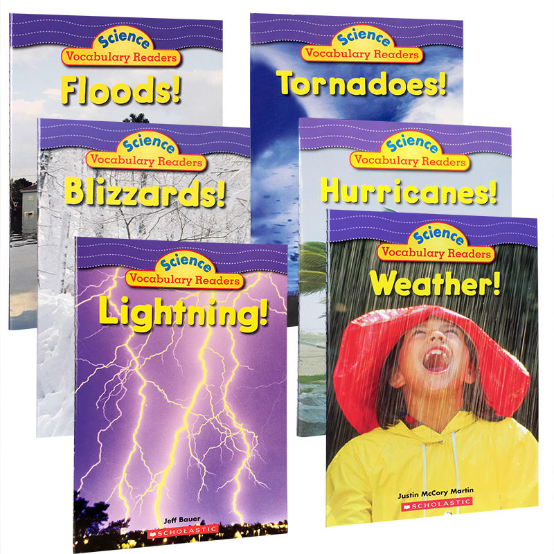 英文原版 科普词汇拓展绘本自然天气系列6册Science Vocabulary ReadersWild Weather Floods