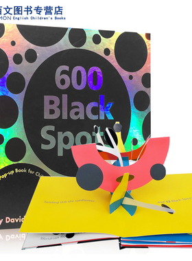 英文原版儿童艺术启蒙立体书600 Black Spots pop-up六百个黑点进口儿童艺术3D立体故事书发挥想象力开发学习绘本David Carter