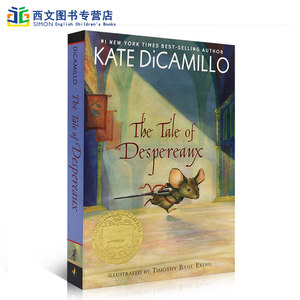 英文原版The Tale of Despereaux浪漫鼠德佩罗儿童文学纽伯瑞金奖英语电影原版同名小说中学生课外阅读推荐书国外获奖经典读物