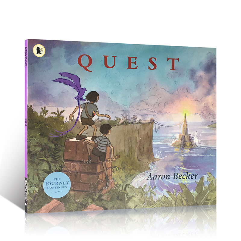英文原版Quest探索不可思议的旅程三部曲之二彩虹国度图画书凯迪克银奖无字书正版艾伦贝克尔儿童启蒙晚安绘本国外获奖经典