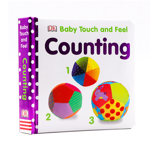 DK出版进口英文原版 Numbers 1,2,3 (Baby Touch and Feel)数字123儿童启蒙纸板书触摸书0-3-6岁英语阅读亲子共读书单