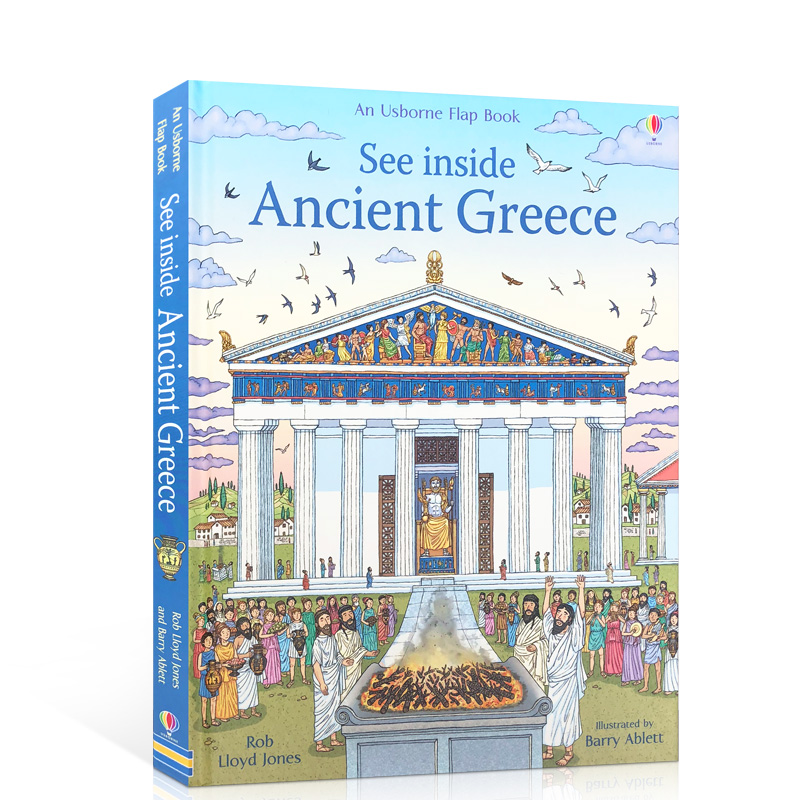 英文原版绘本 See Inside Ancient Greece了解古希腊 Usborne看里面系列童书儿童启蒙历史科普认知纸板书