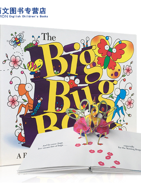 英文原版进口立体书The Big Bug Book: A Pop-up Celebration by David A. Carter大飞虫 2-3-5-6岁宝宝阅读互动学习语绘本