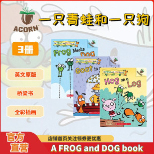 and Dog Acorn系列章节英语故事书 绘本学乐大树姐妹篇橡树系列 Frog 幽默搞笑平装 进口英文原版 Book一只青蛙和一只狗系列3册