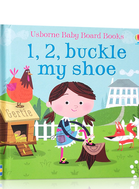 Usborne 英文原版纸板书 1, 2, Buckle my Shoe 幼儿磨耳朵英文童谣儿童启蒙绘本3-6岁尤斯伯恩Little Board Books系列