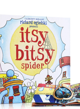 英文原版Itsy Bitsy Spider POP-UP立体书拉页式玩具书小小蜘蛛 幼儿启蒙观察想象力训练童话故事绘本趣味英语阅读机关图画书