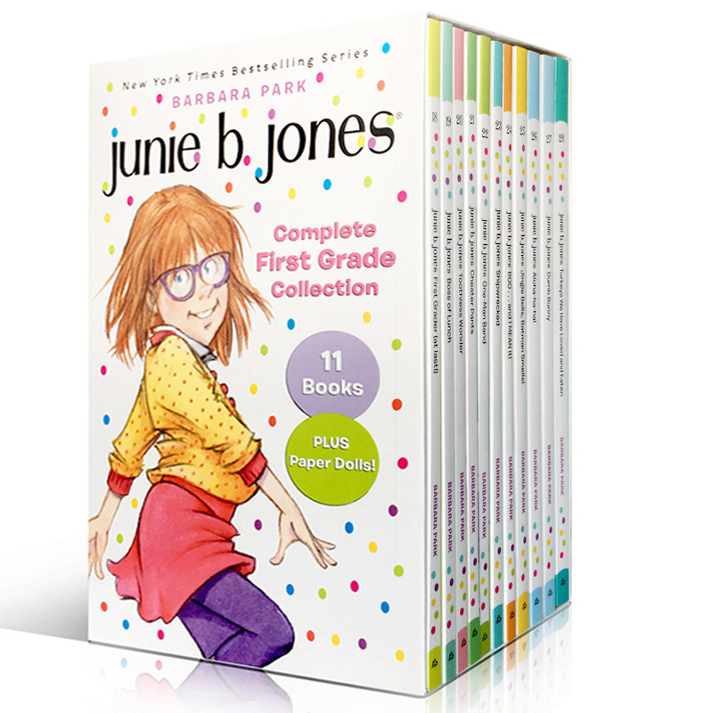 送音频英文原版junie b. jones first grade18-28册朱尼琼斯系列儿童初级桥梁章节书初中小学生学习英语课外阅读故事读物童书