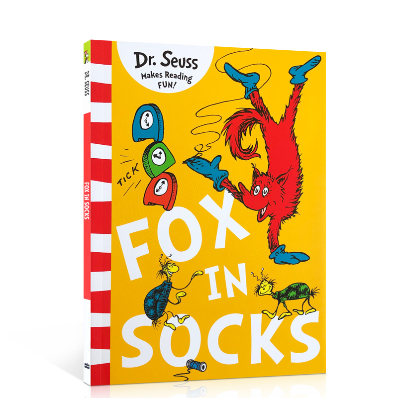 【送音频】英文原版Dr. Seuss Fox in Socks 穿袜子的狐狸苏斯博士系列3-6岁儿童图画故事书亲子趣味英语阅读绘本 廖彩杏推荐书单