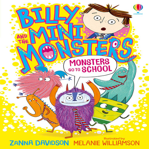 Usborne英文原版比利和迷你怪兽#2去学校Billy and the Mini Monsters Monsters Go To School 儿童英语桥梁章节漫画书