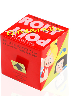 英文原版进口ROLY POLY POP-UP: CINDERELLA灰姑娘 学乐出版低幼儿童英语启蒙立体游戏书玩具书 魔术方块神奇翻转书 吴敏兰推荐