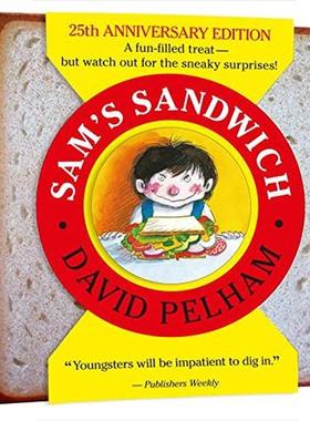预售英文原版Sam's Sandwich山姆的三明治正版进口启蒙儿童英语读物绘本趣味翻翻书韵文猜谜游戏书创意设计有趣3-7岁亲子互动阅读