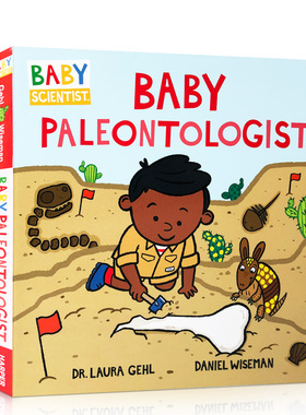 英文原版 儿童科学家纸板书 Baby Scientist：Baby Paleontologist 动物考古百科知识绘本 幼儿STEM启蒙科普图画书 英语进口正版书