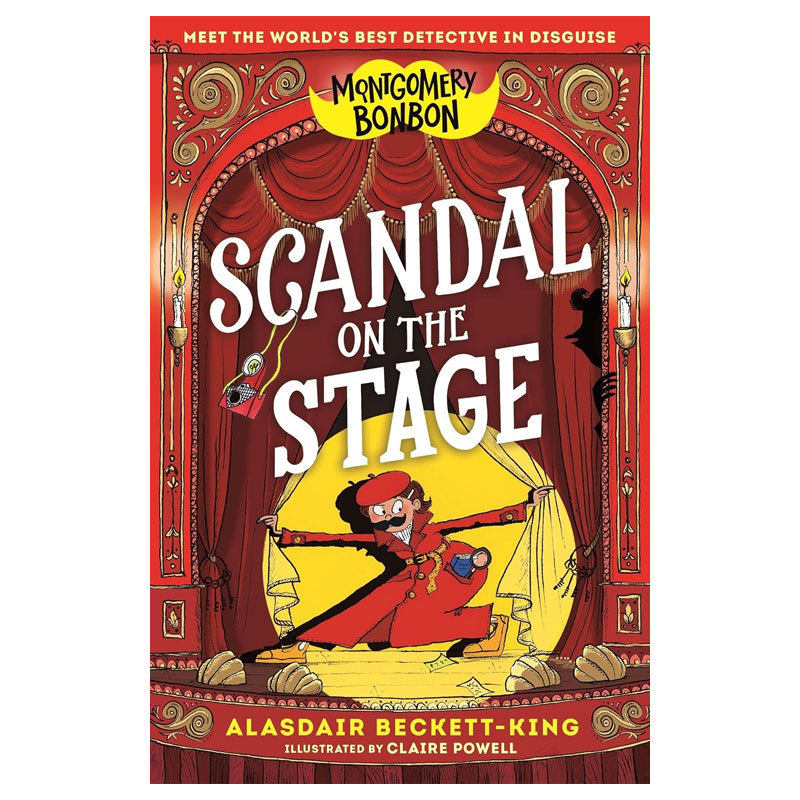 预售英文原版 Montgomery Bonbon #5: Scandal on the Stage 蒙哥马利·邦邦5 舞台上的丑闻 插图幽默悬疑侦探小说 10-14岁 平装