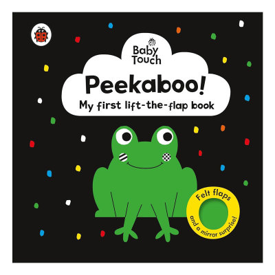 英文原版Ladybird Baby Touch: : Peekaboo!: My first black-and-white felt flaps book触摸书：捉迷藏小瓢虫翻翻机关2-6岁