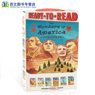America grand 进口美国奇观the canyon儿童百科分级阅读绘本小学生科普图画书 liberty wonders statue 英文原版 6册盒装