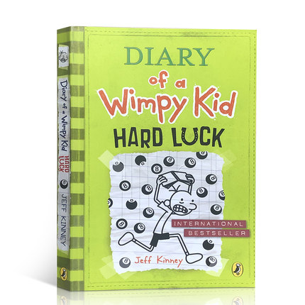 送音频小屁孩日记系列 Diary of a Wimpy Kid #8:Hard Luck儿童漫画校园励志文学小说 Jeff Kinney小学生课外书英文原版绘本7-12岁