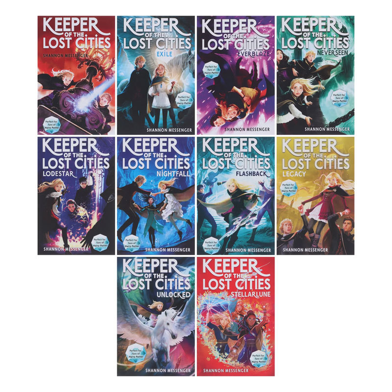 预售英文原版Keeper of the Lost Cities 10 book Shrinkwra失落城市的守护者10册套装 青少年课外阅读平装奇幻冒险故事小说 14岁+