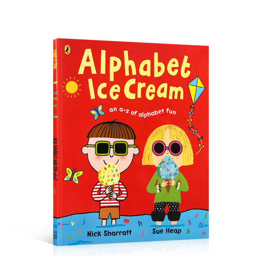 吴敏兰推荐书单 Alphabet Ice Cream A fantastic fun-filled ABC  英文原版经典儿童启蒙字母学习用书 名家绘本Nick Sharratt